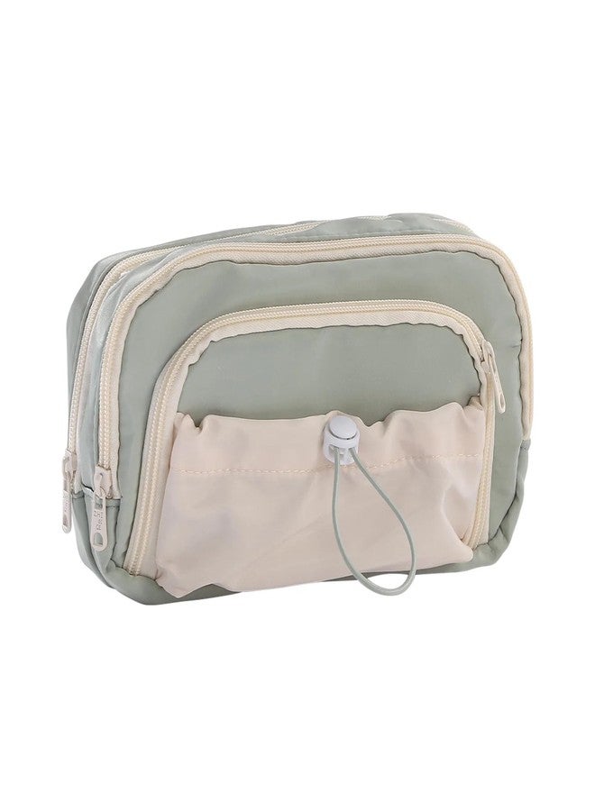 Lupro Large Capacity Pencil Pouch Cute Korean Aesthetic Pen Case for Girls, Boys, Kids, Women - Big Zipper Stationery Organizer for School, College, Office & Return Gifts, Pack of 1 (Mint Green) - Image 1